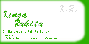 kinga rakita business card
